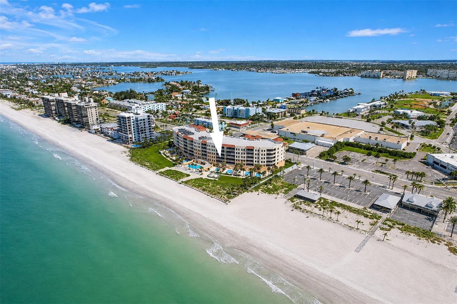 ... Aerial of Sereno Lookng North NE.. - 15208 GULF BLVD #404, MADEIRA BEACH