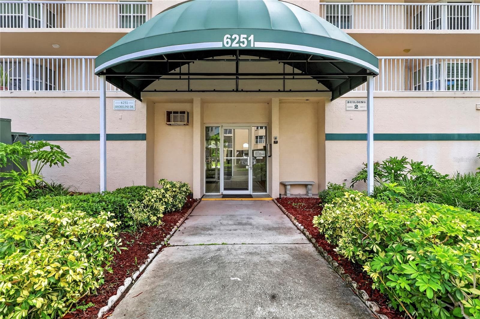 One of 3 entries to the building - 6251 SHORELINE DR #2301, SEMINOLE
