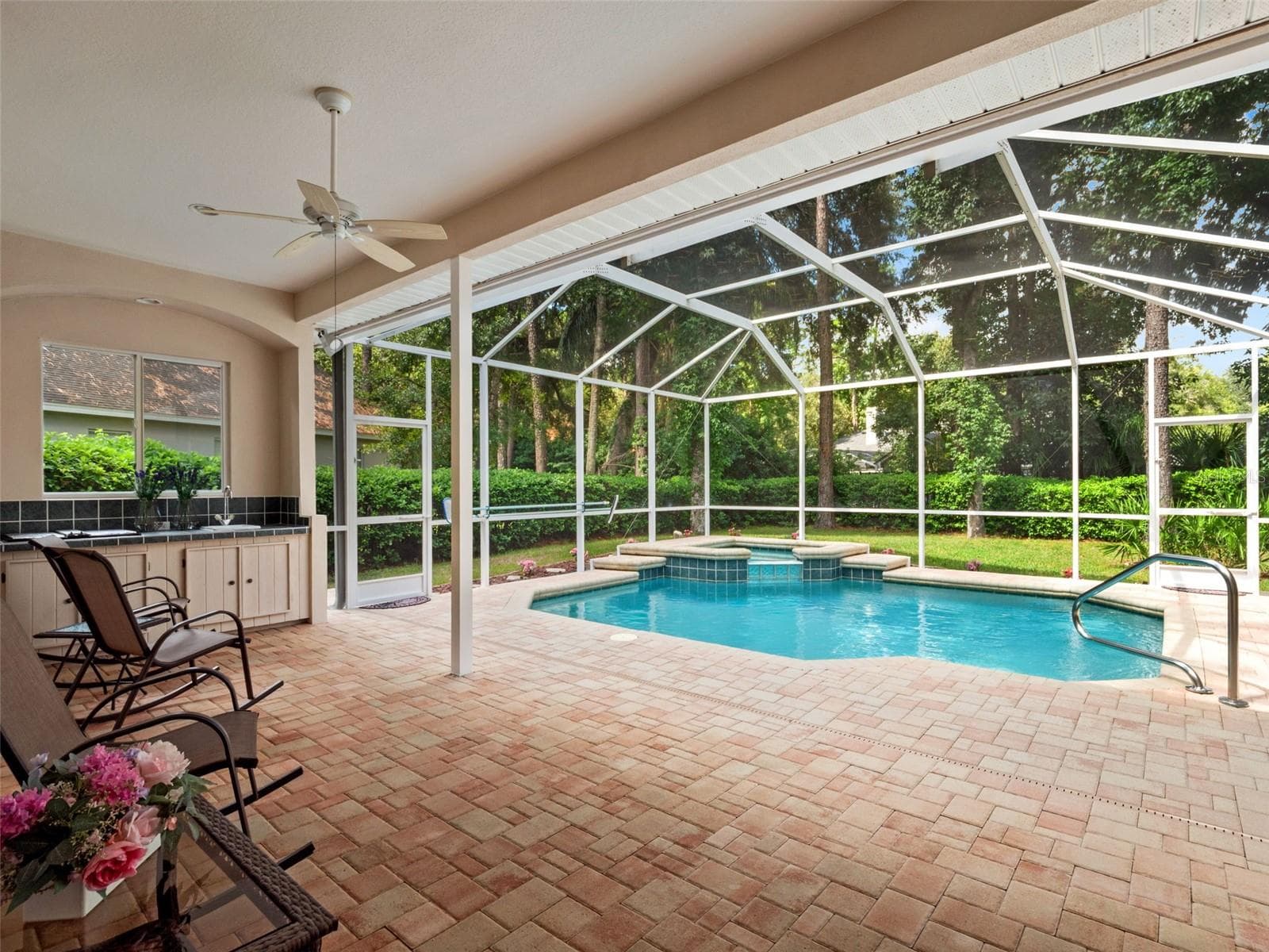 screened pool - 5325 LAKE BLUFF TER, SANFORD