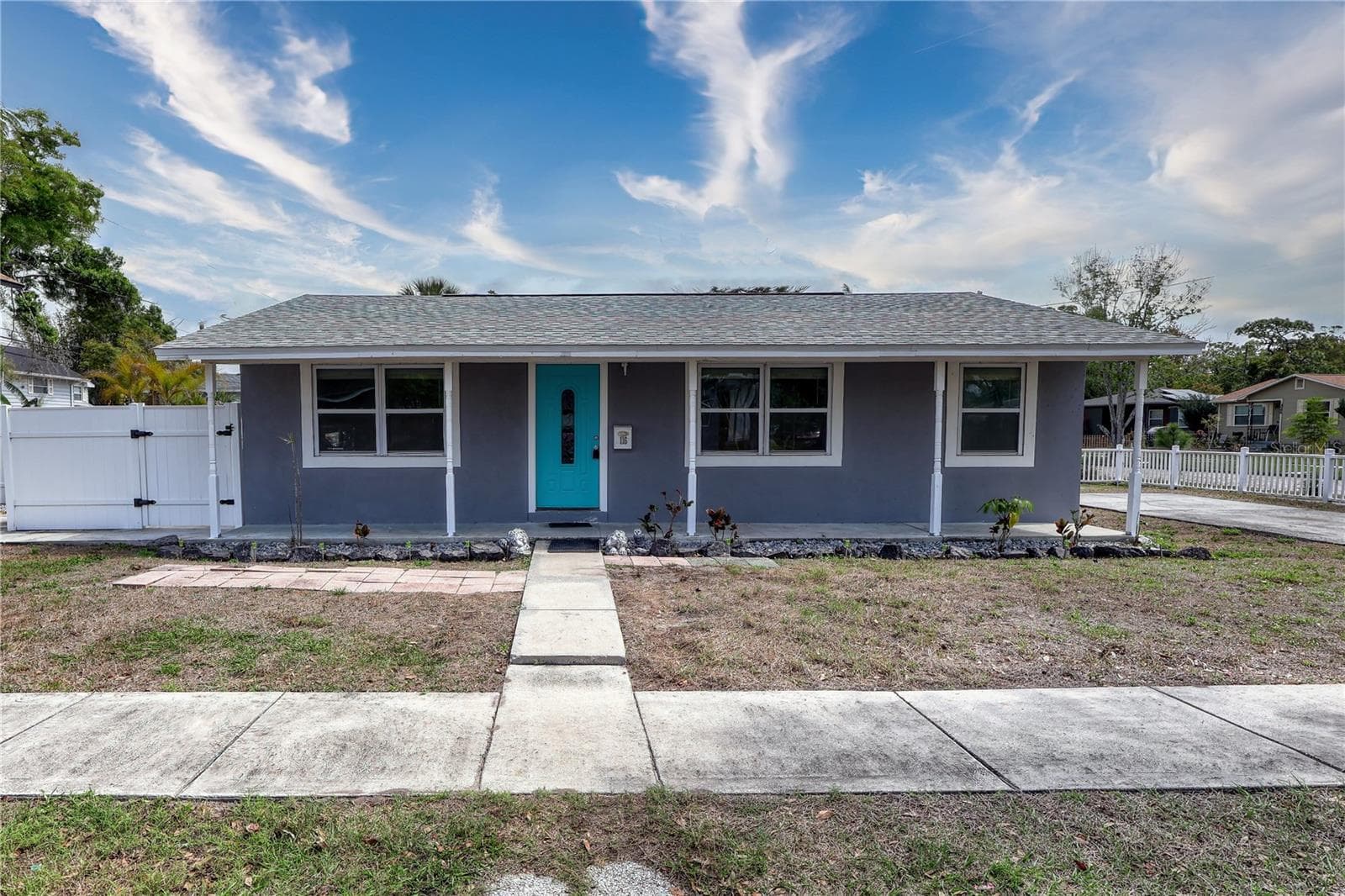 Remodeled 2-bedroom, 1-bathroom main house in St. Petersburg—separately metered, currently leased and producing rental income. - 116 44TH ST S, ST PETERSBURG