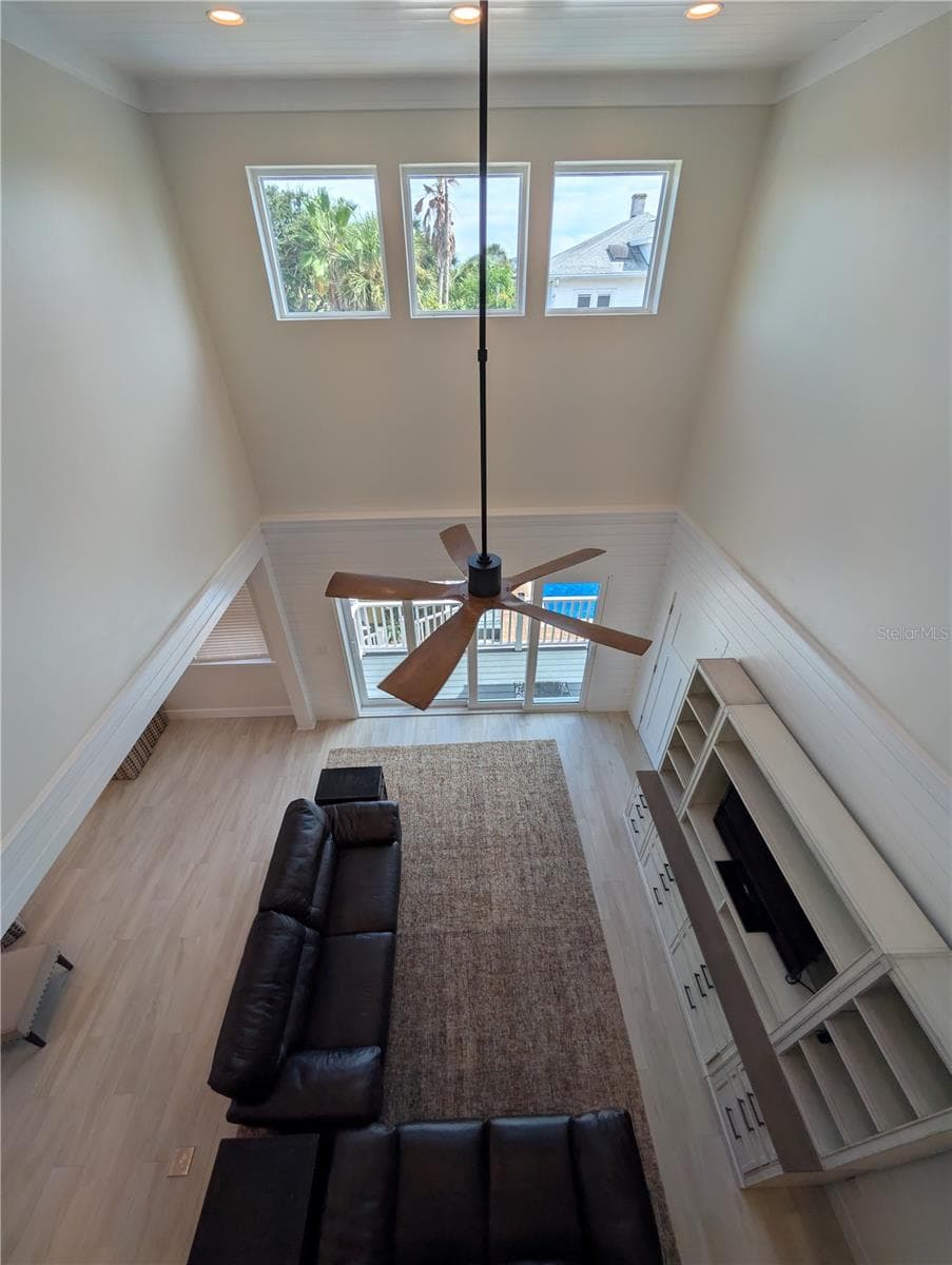 Main House...looking down at living room from 2nd floor - 414 JESSAMINE BLVD, DAYTONA BEACH