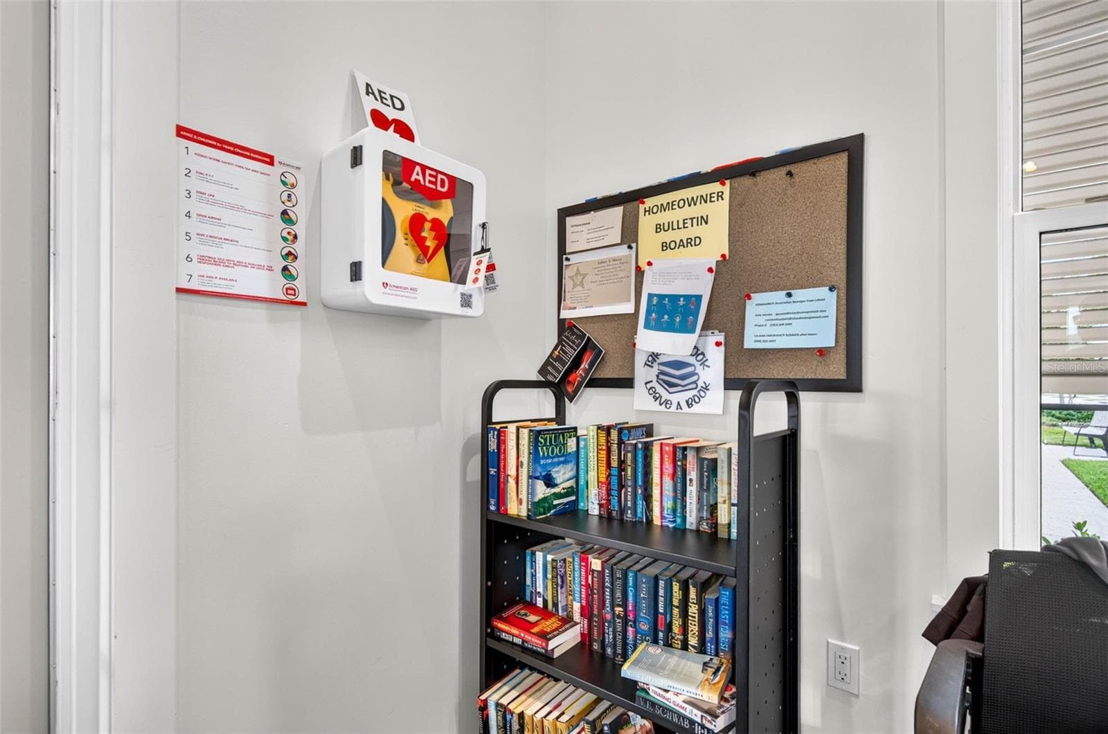 Books & Notice Board in Activity Center - 864 SNAIL KITE PL, SUN CITY CENTER