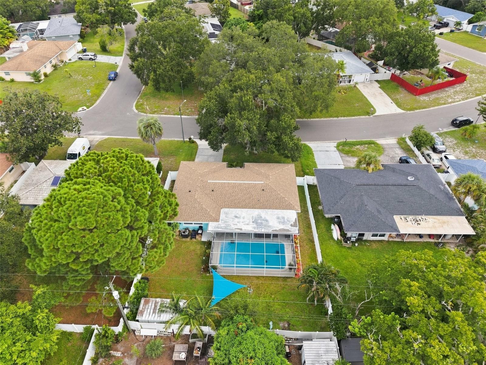 Aerial View - 1359 HOWARD ST, CLEARWATER