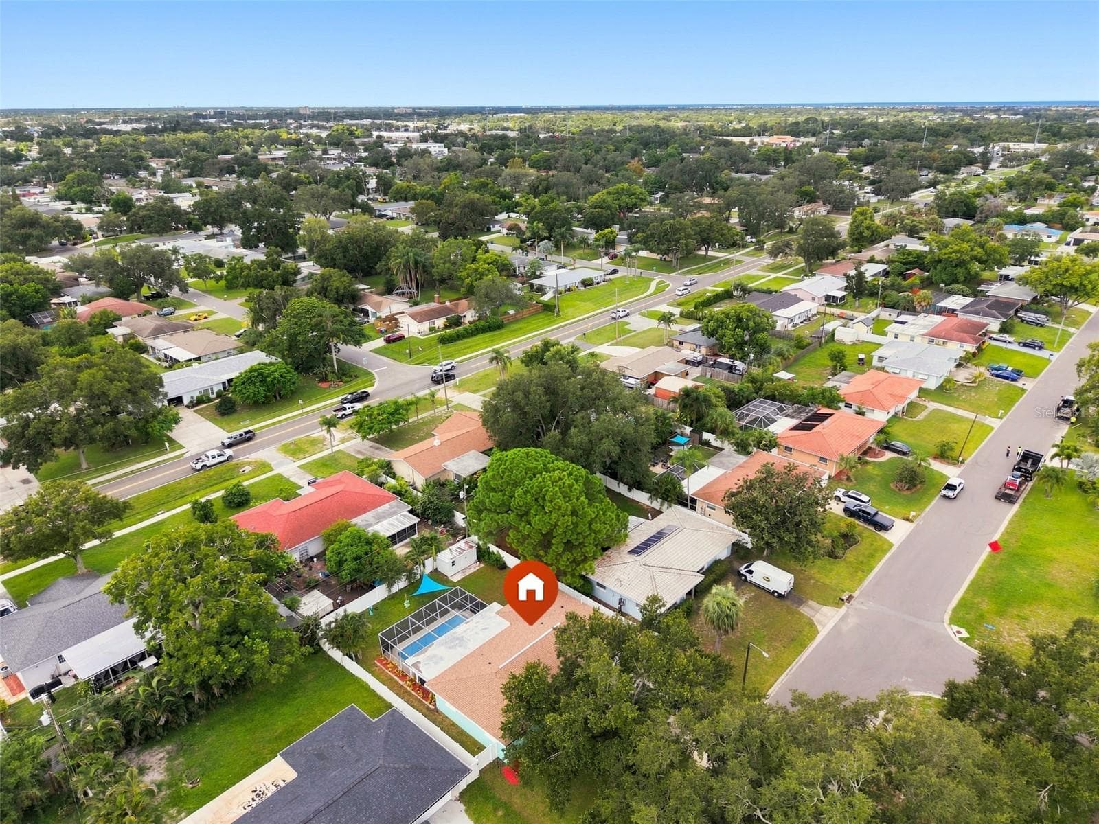 Aerial View - 1359 HOWARD ST, CLEARWATER
