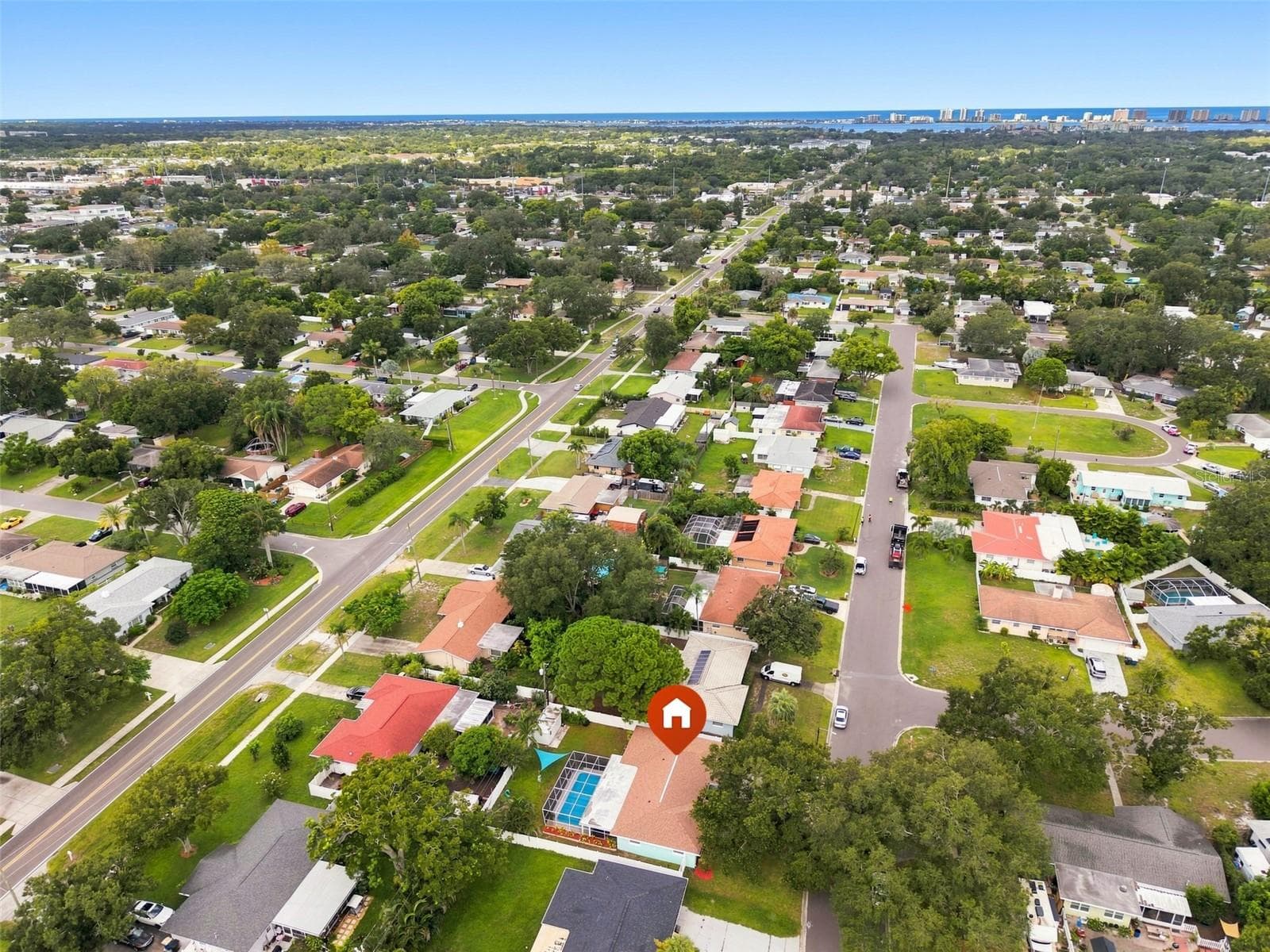 Aerial View - 1359 HOWARD ST, CLEARWATER