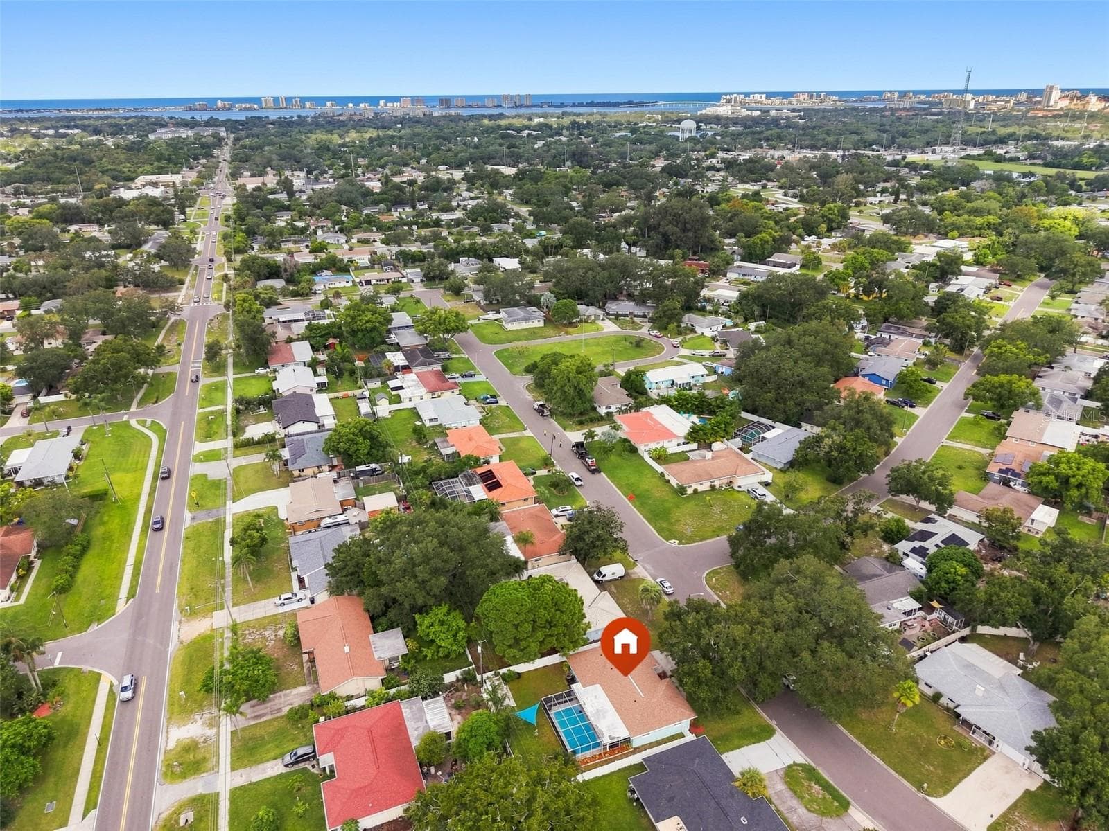 Aerial View - 1359 HOWARD ST, CLEARWATER