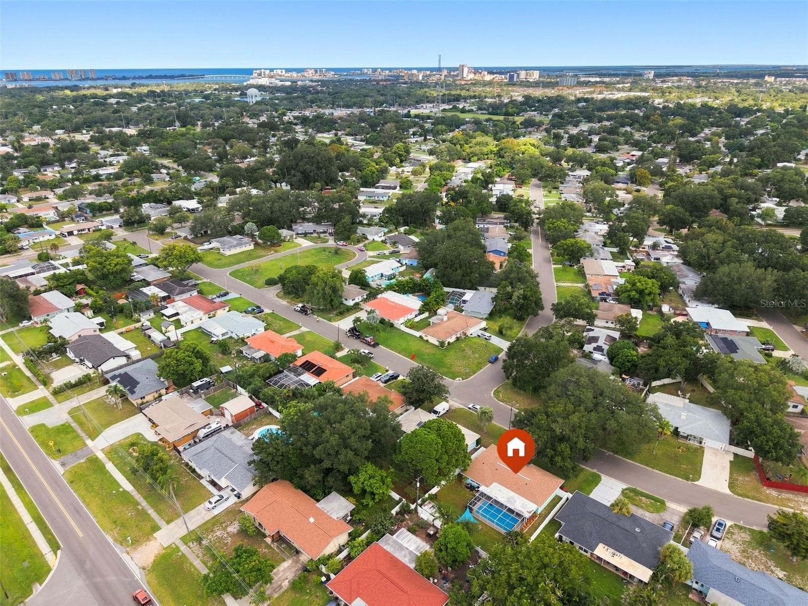 Aerial View - 1359 HOWARD ST, CLEARWATER