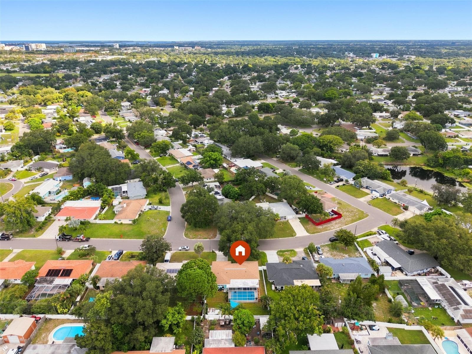 Aerial View - 1359 HOWARD ST, CLEARWATER