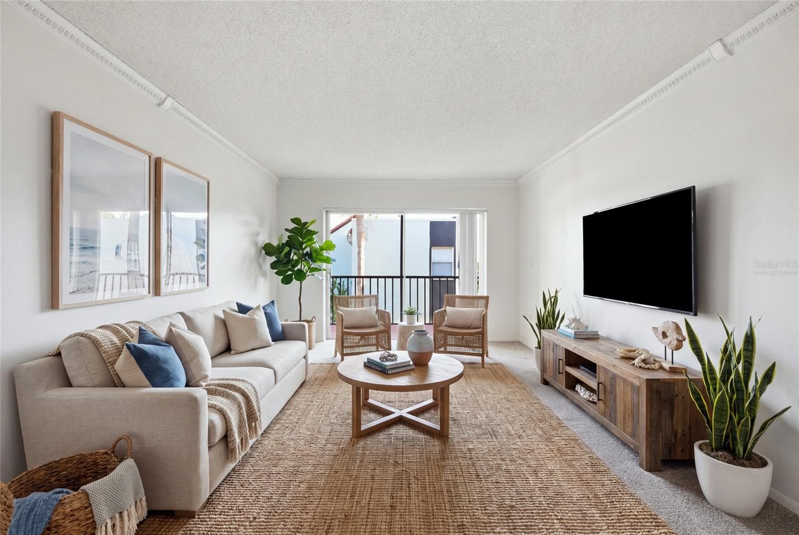 Virtually staged Living Room - 3267 BENEVA RD #203, SARASOTA