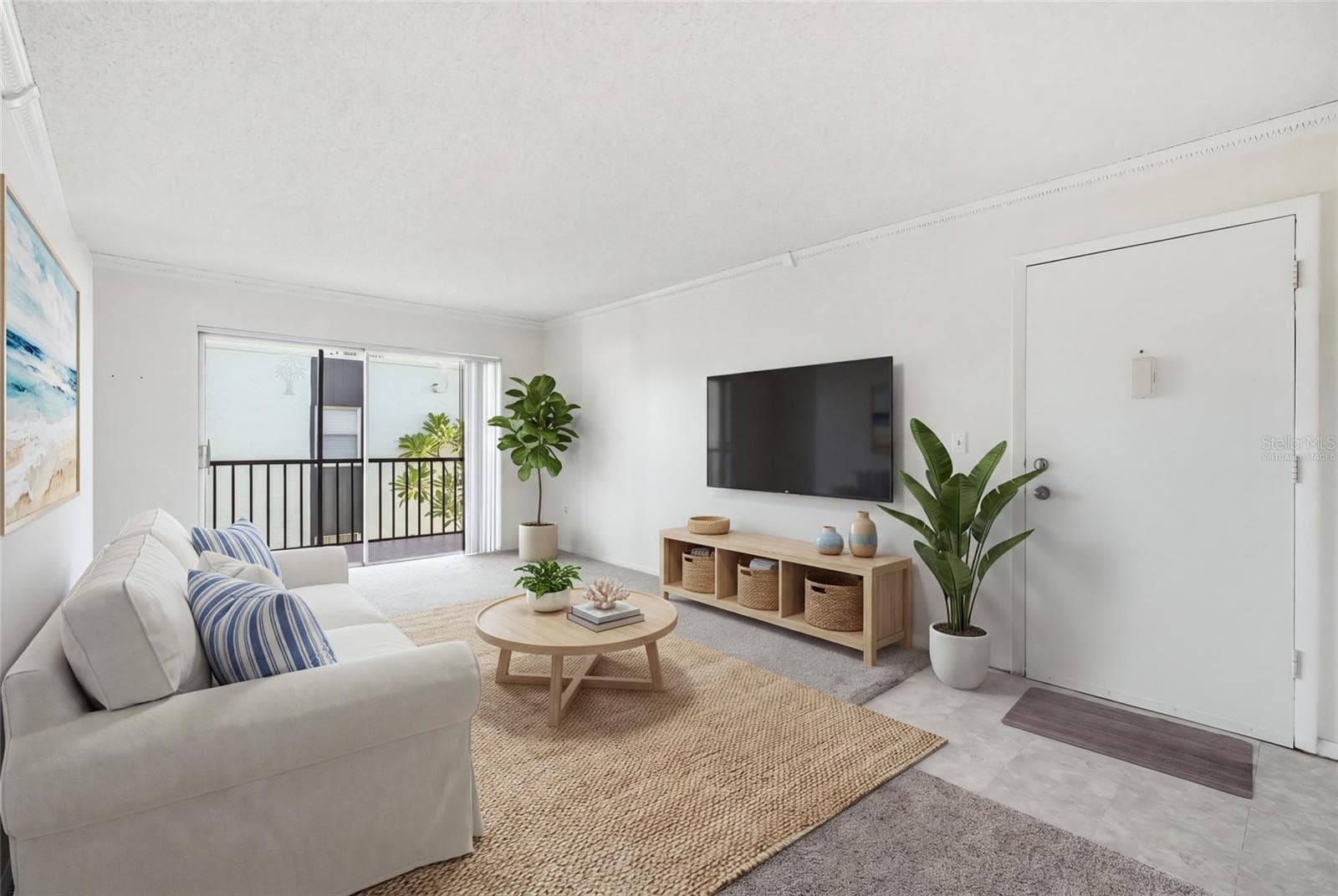 Virtually staged Living Room - 3267 BENEVA RD #203, SARASOTA