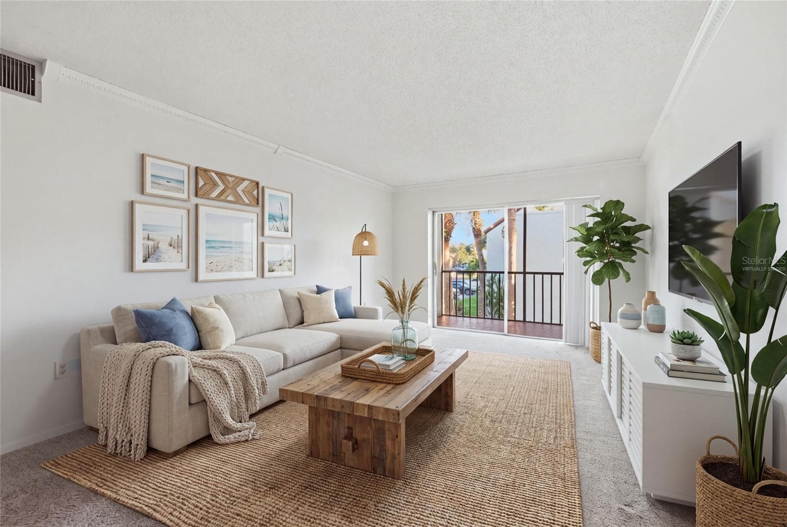 Virtually staged Living Room - 3267 BENEVA RD #203, SARASOTA