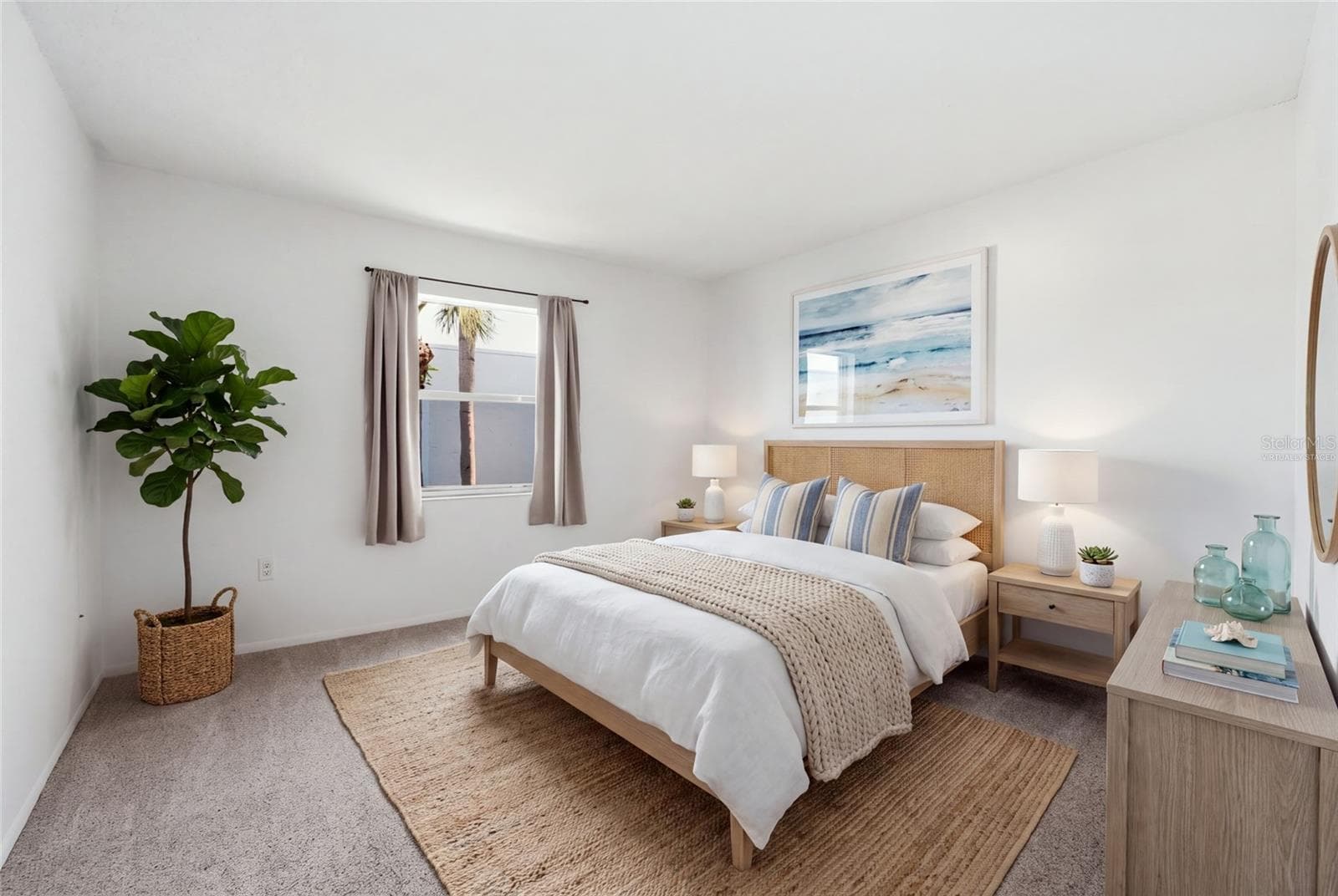 Virtually staged primary bedroom - 3267 BENEVA RD #203, SARASOTA