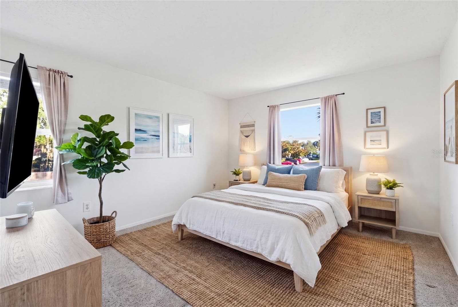 Virtually staged primary bedroom - 3267 BENEVA RD #203, SARASOTA