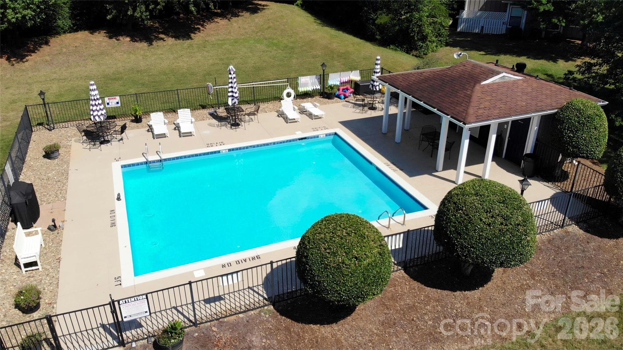 Refreshing pool and cabana area - 7615 Woods Lane, Cornelius