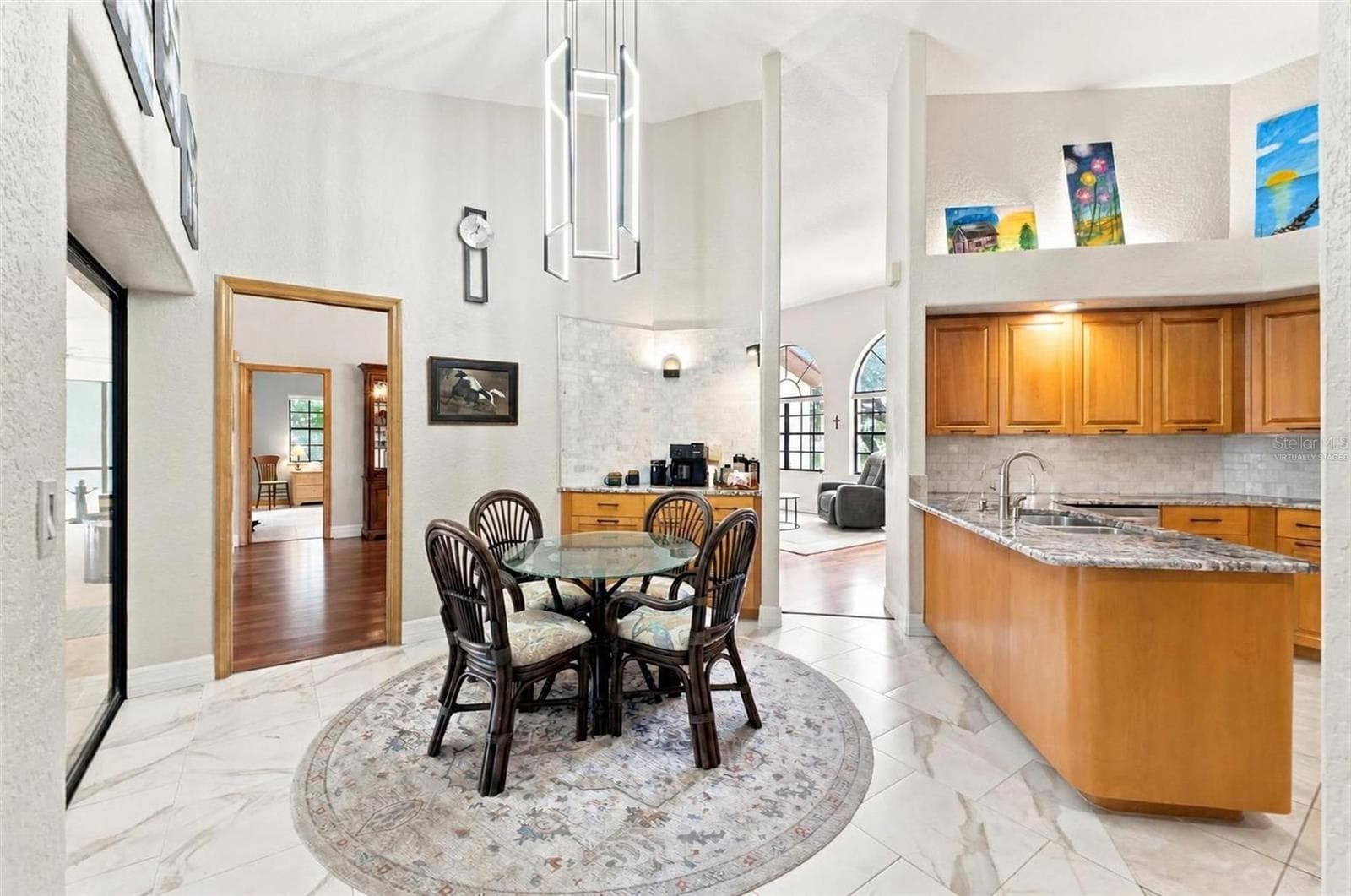 Virtually StagedLiving room - 10307 WATERS EDGE CT, WEEKI WACHEE