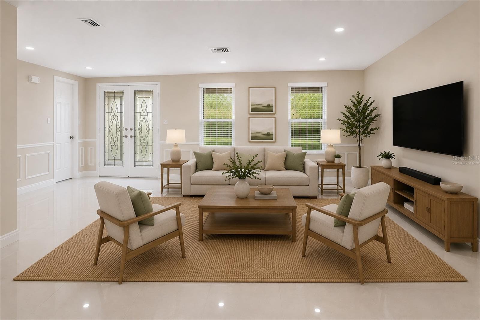 Virtually Staged Livingrom - 8604 MILL CREEK LN, HUDSON