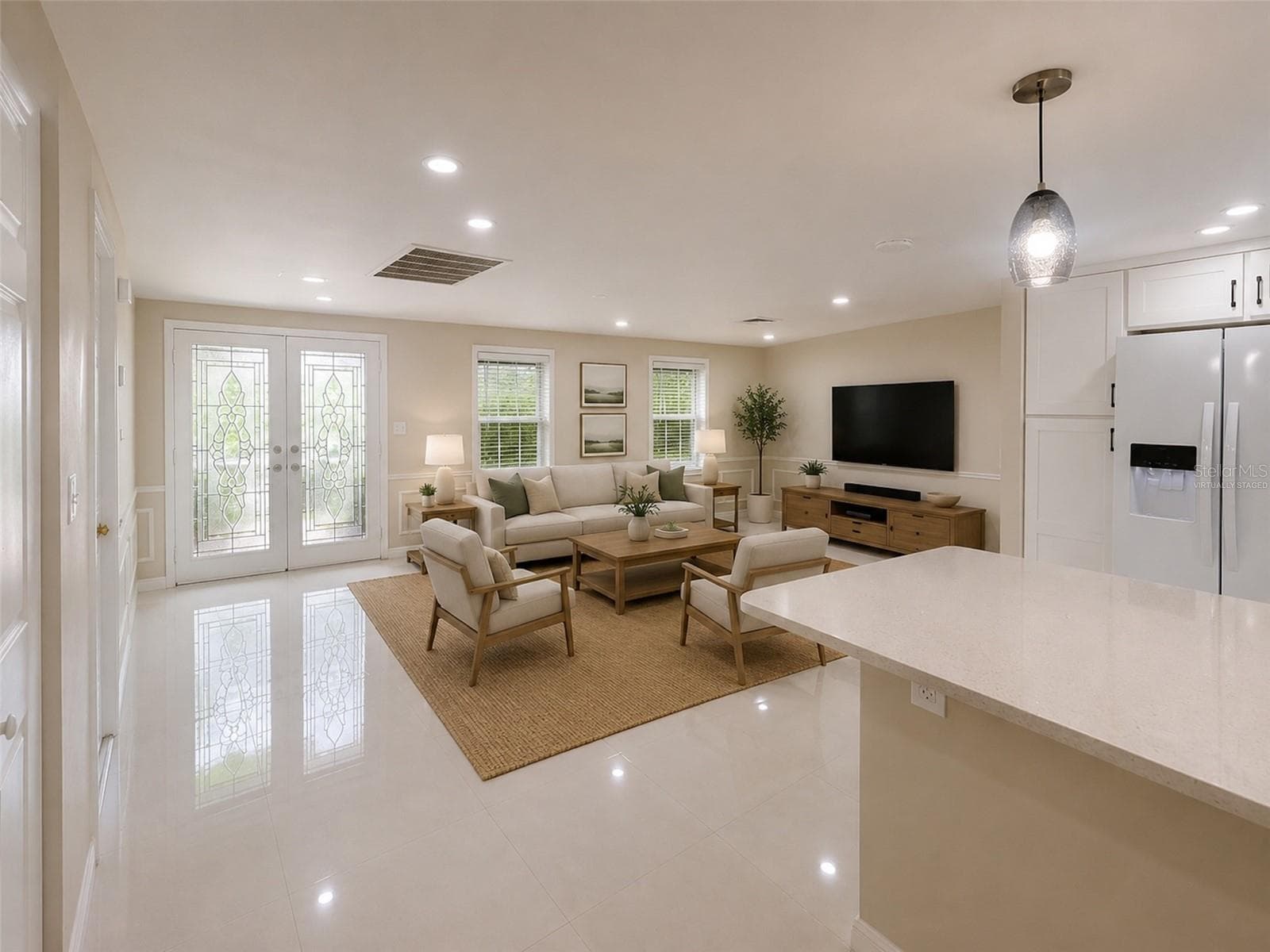 Virtually Staged Livingroom - 8604 MILL CREEK LN, HUDSON