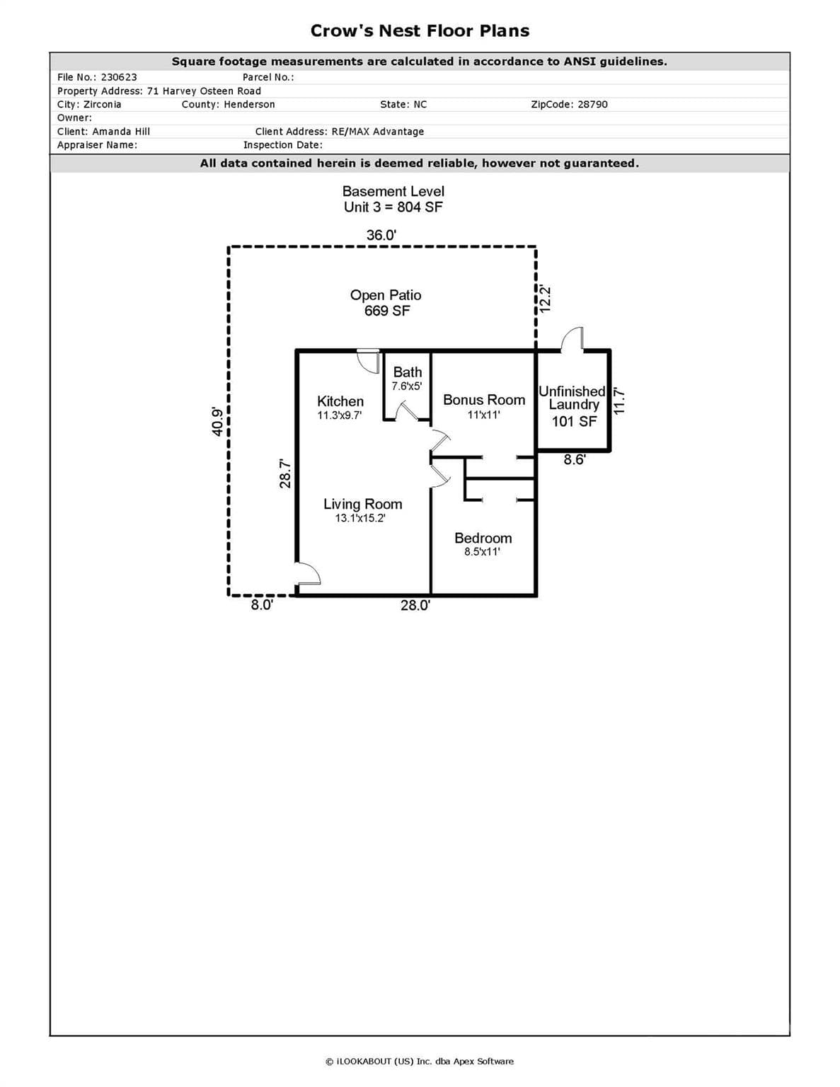Unit 3 Floor plan - 71 Harvey Osteen Road, Zirconia