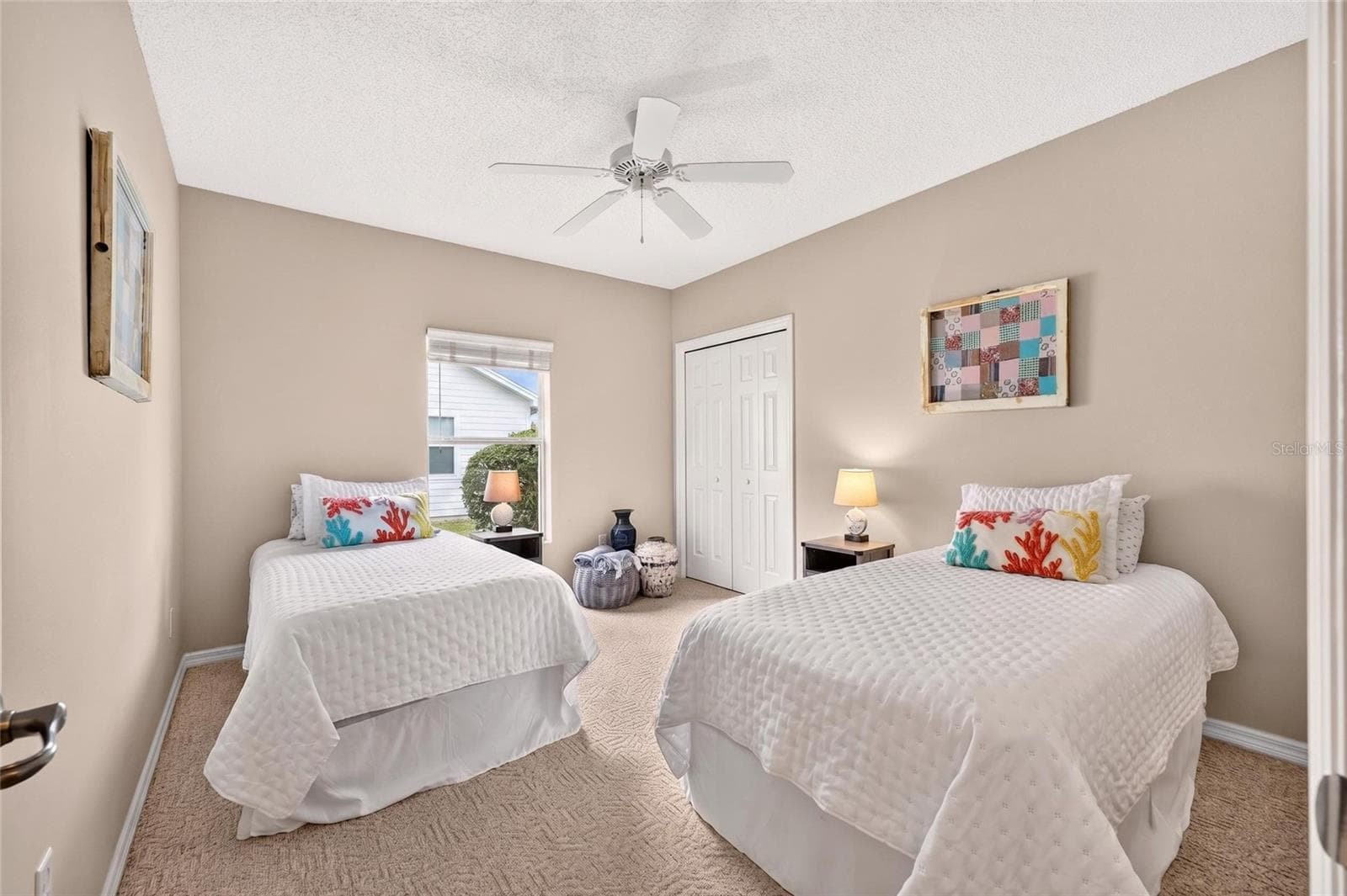 Bedroom #3 - flexibility of 2 single beds! California Closets organizers in closet! - 17198 SE 84TH KNIGHT AVE, THE VILLAGES