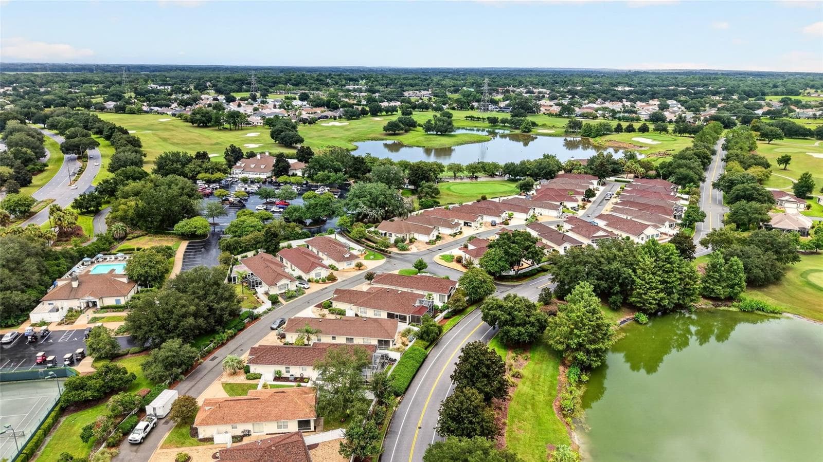 Great aerial view of Legacy Villas and Lopez Legacy Country Club! - 17198 SE 84TH KNIGHT AVE, THE VILLAGES
