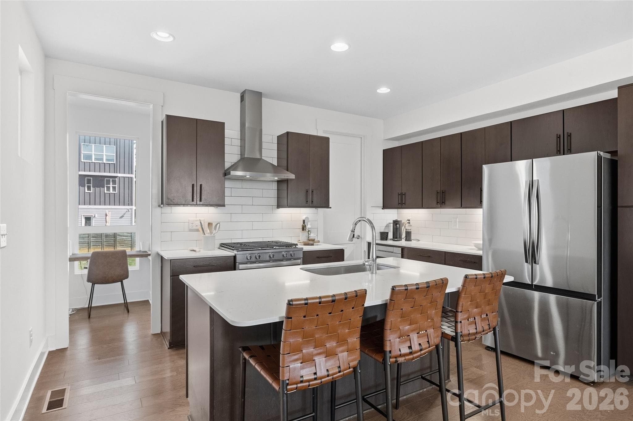 Island kitchen with walk-in pantry - 1633 Duckworth Avenue, Charlotte
