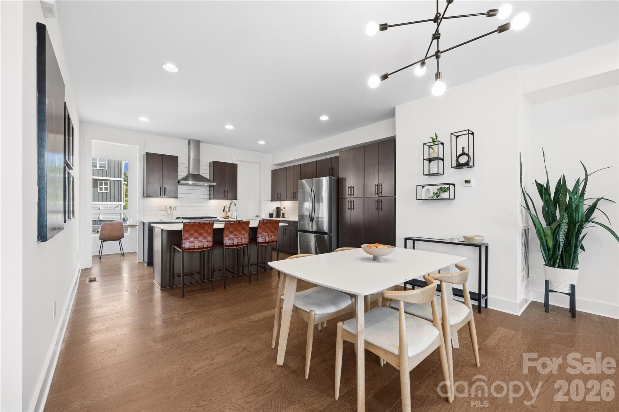 Dining to kitchen view + office nook - 1633 Duckworth Avenue, Charlotte