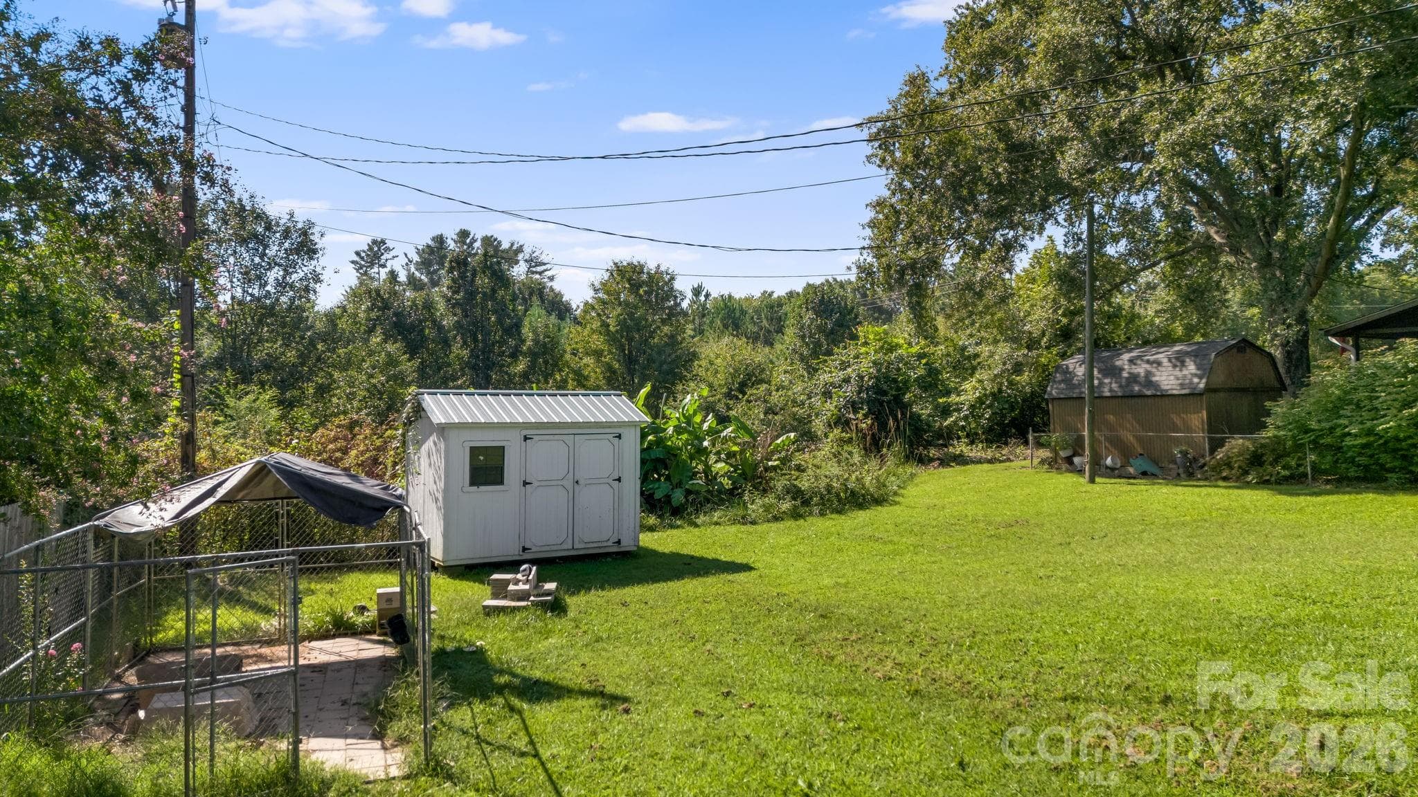 White Shed and kennel convey. - 409 Oak Street Extension, Forest City