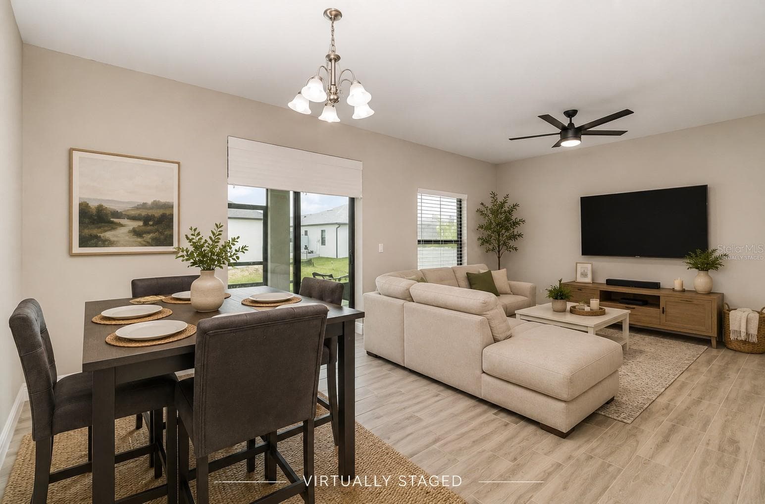 Dining/Living RoomVirtually Staged - 2841 NW 45TH PL, CAPE CORAL