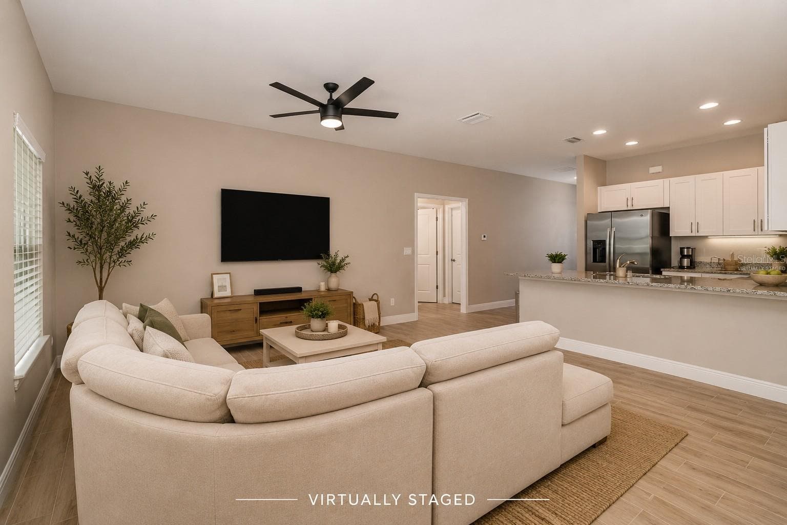 Living RoomVirtually Staged - 2841 NW 45TH PL, CAPE CORAL