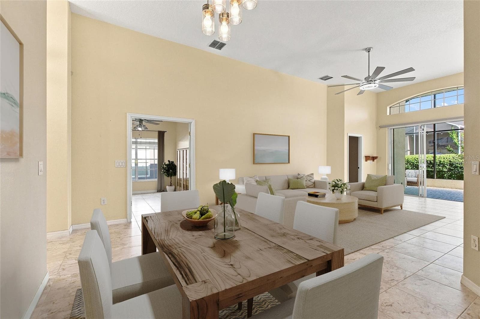 Virtually staged Great Room, Office and Lanai - 140 MOSS LN, DAVENPORT