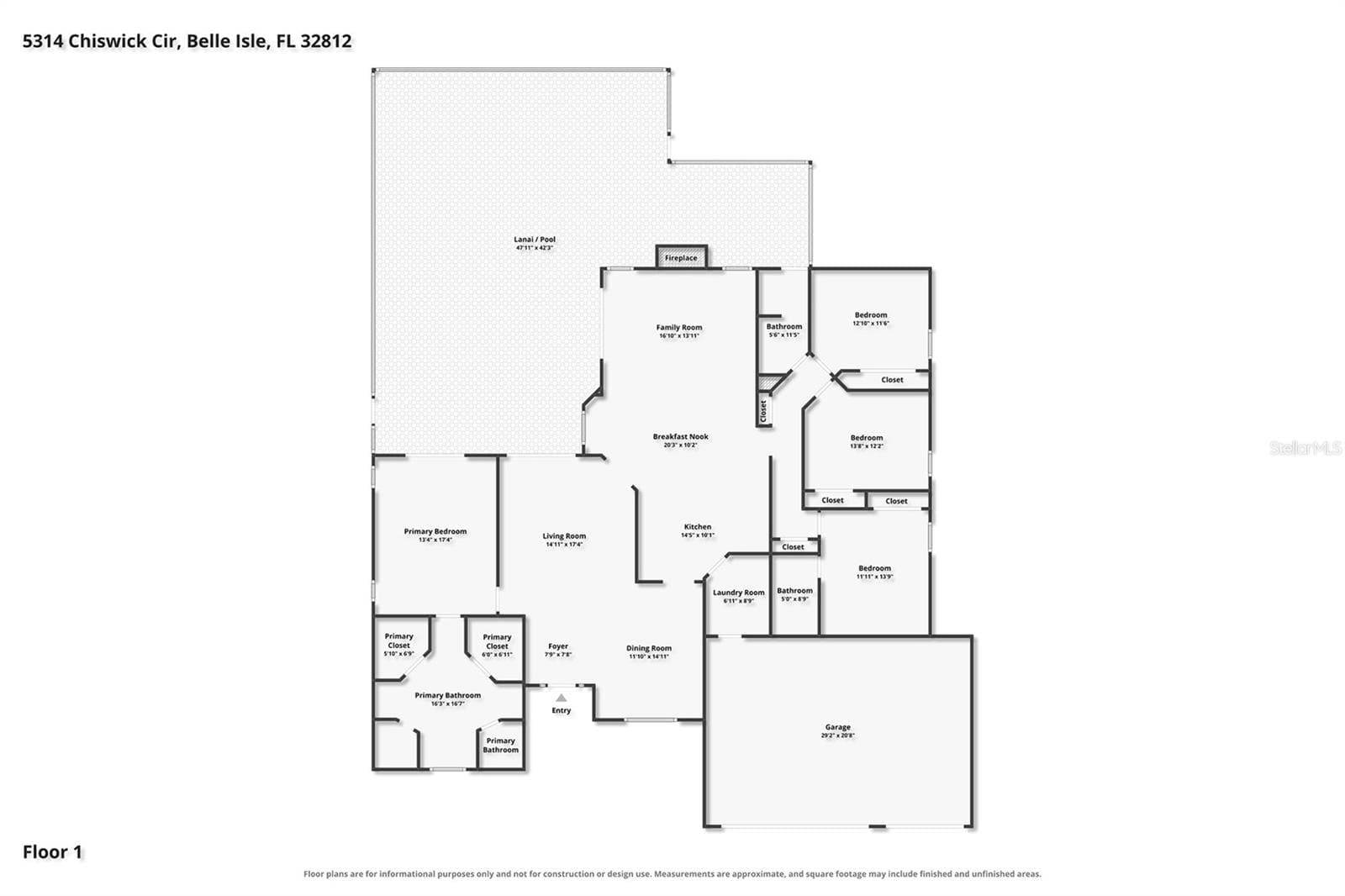 Floor Plan - 5314 CHISWICK CIR, BELLE ISLE