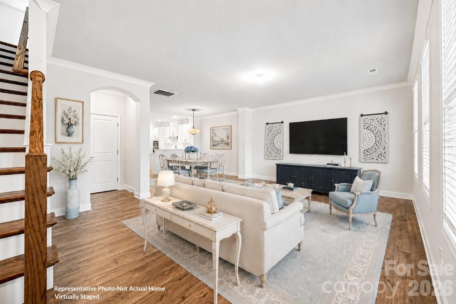 Living to Kitchen-Virtually Staged-Bordeaux - Huntersville
