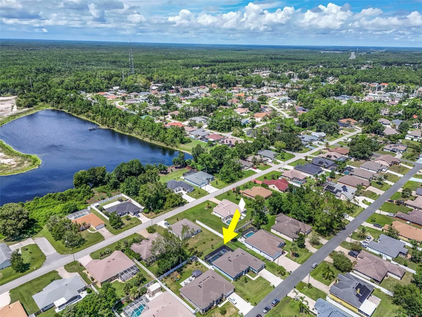 Aerial of Pine Lakes section of Wood Clift Ln - 21 WOOD CLIFT LN, PALM COAST