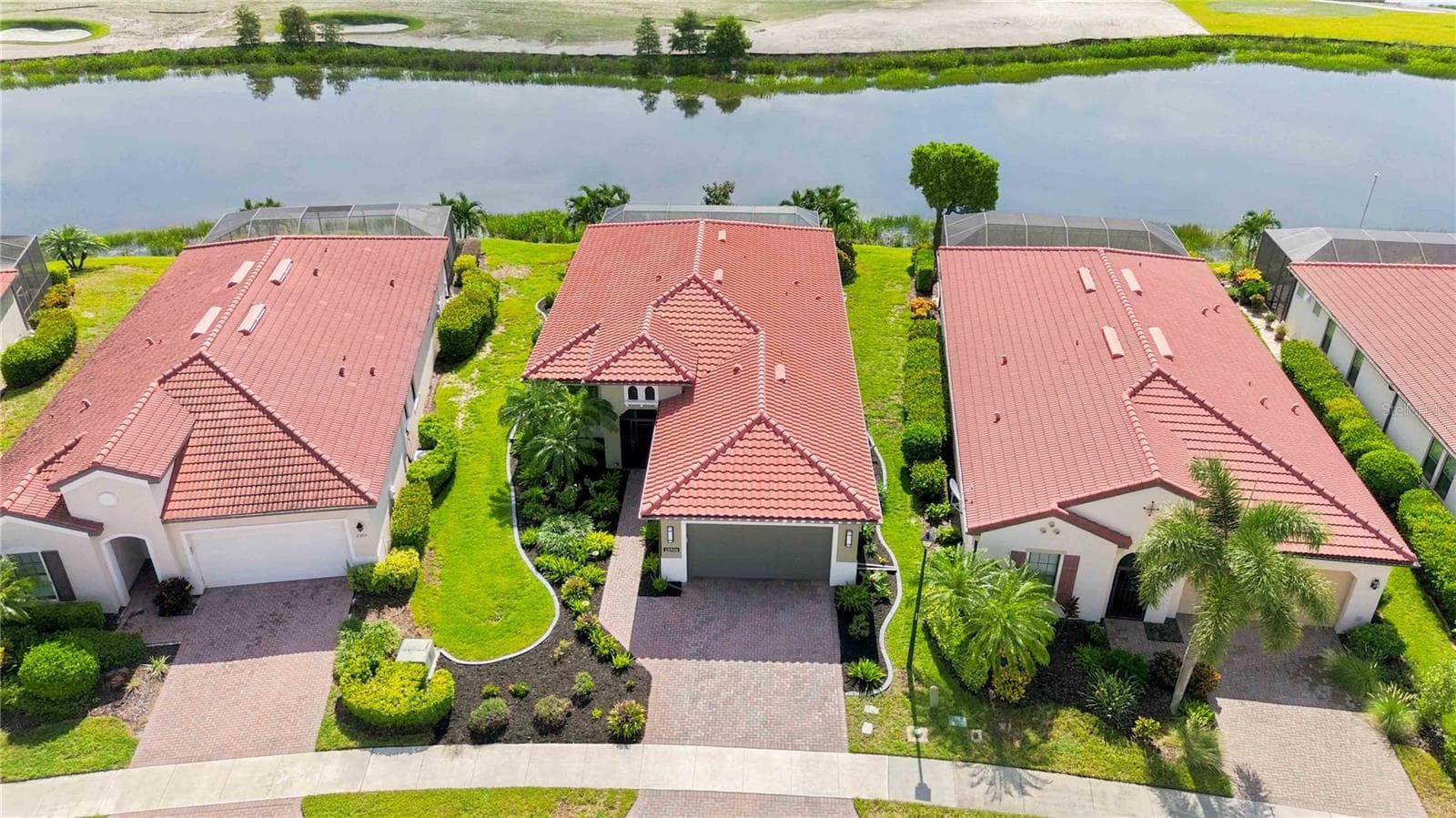 Aerial view from the home on the water. - 23709 WAVERLY CIR, VENICE