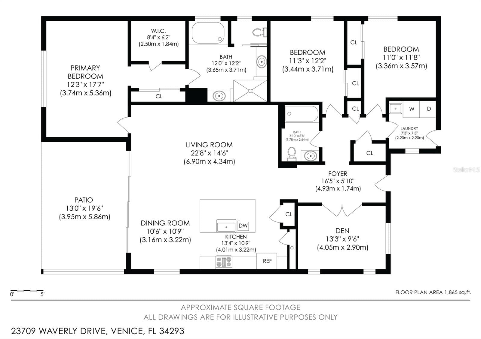 Floor Plan for 23709 Waverly Circle. - 23709 WAVERLY CIR, VENICE