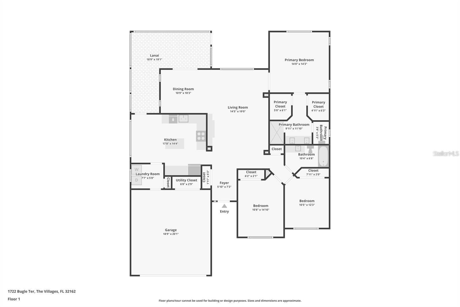 Floor Plan - 1722 BUGLE TER, THE VILLAGES