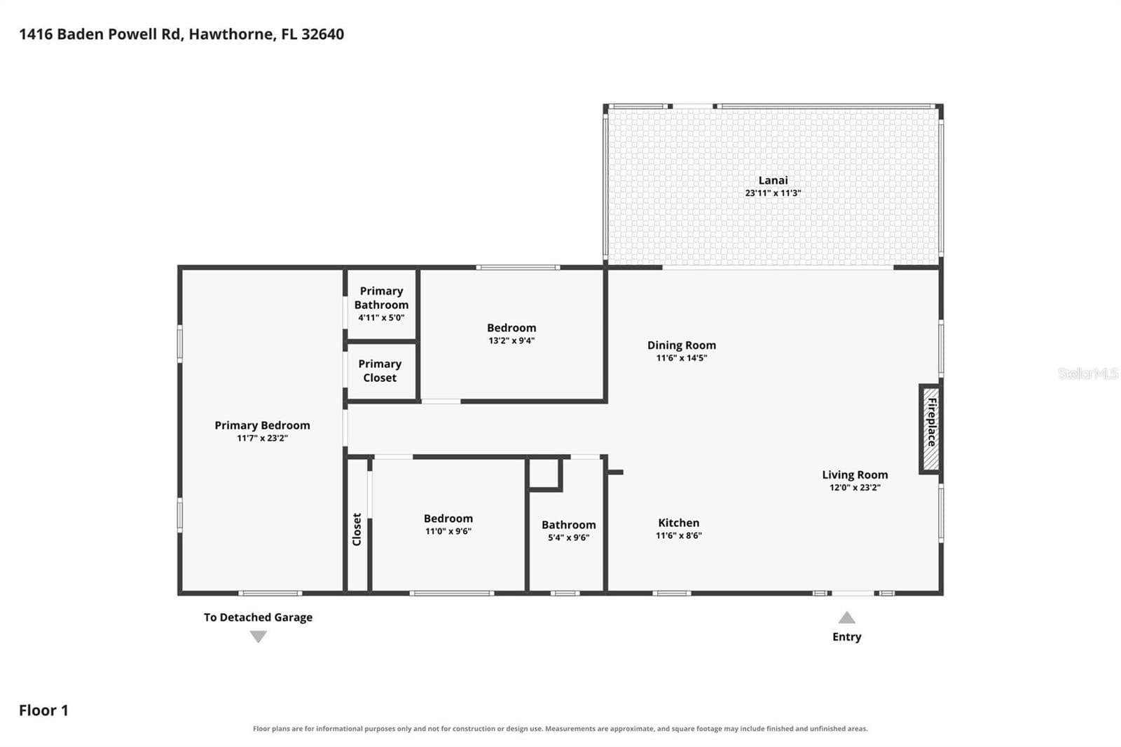 Floor Plan for Home - 1416 BADEN POWELL RD, HAWTHORNE