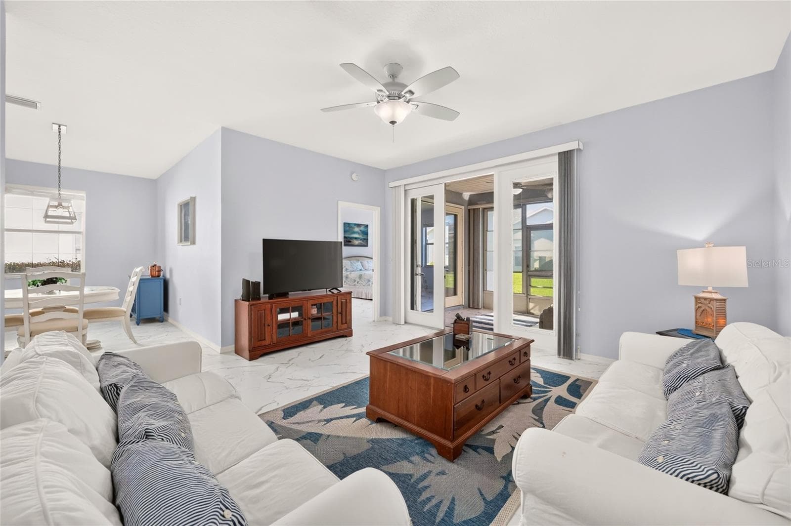Open to Dining Room and French Doors to Florida Room - 3556 S BELGRAVE DR, INVERNESS