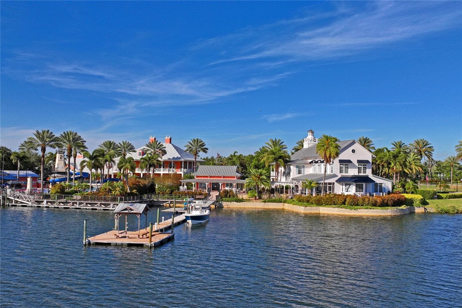 View of Clubhouse from the Lagoon Dock - 5714 SEA TROUT PL, APOLLO BEACH