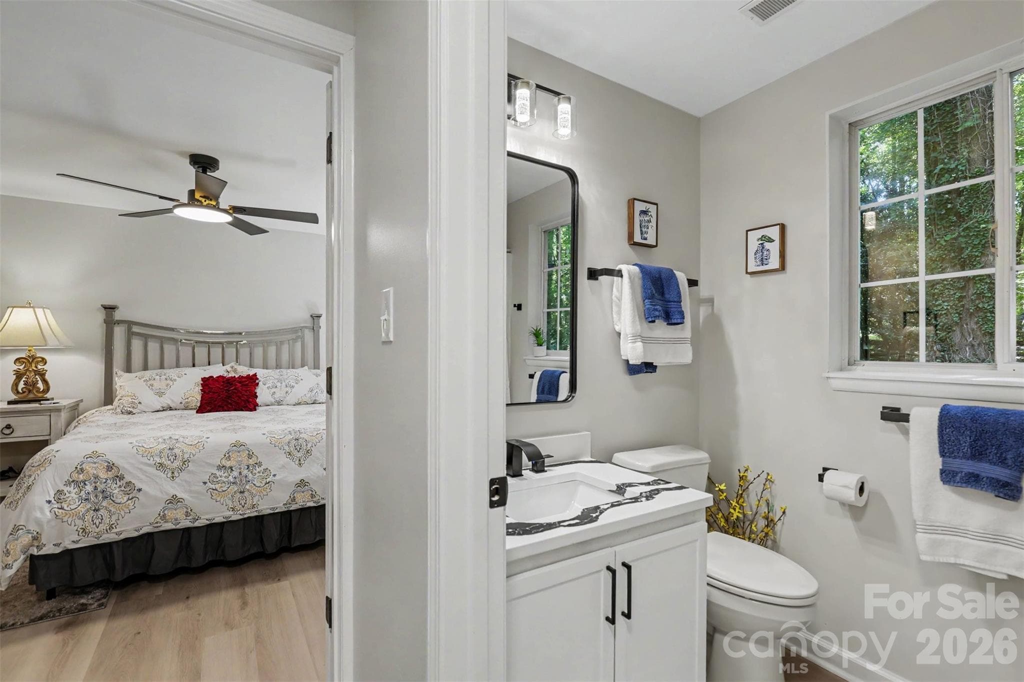 Full bath just off the primary bedroom - 3140 Piney Grove Road, Charlotte
