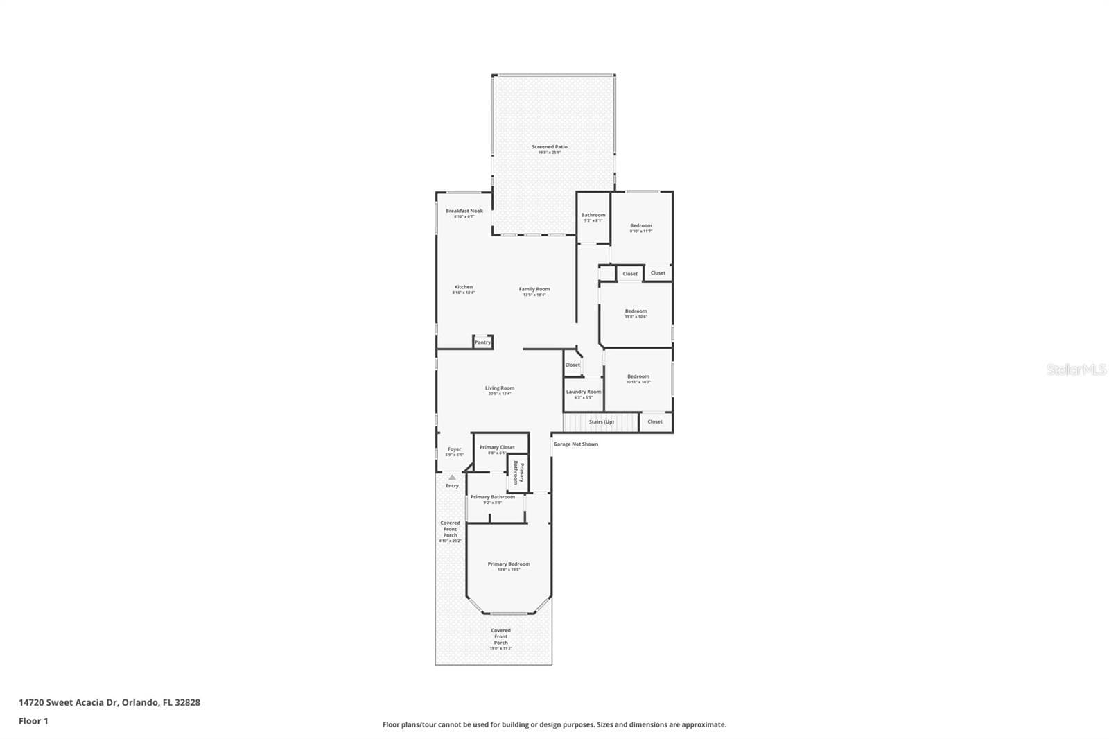 Floorplan - First Floor - 14720 SWEET ACACIA DR, ORLANDO
