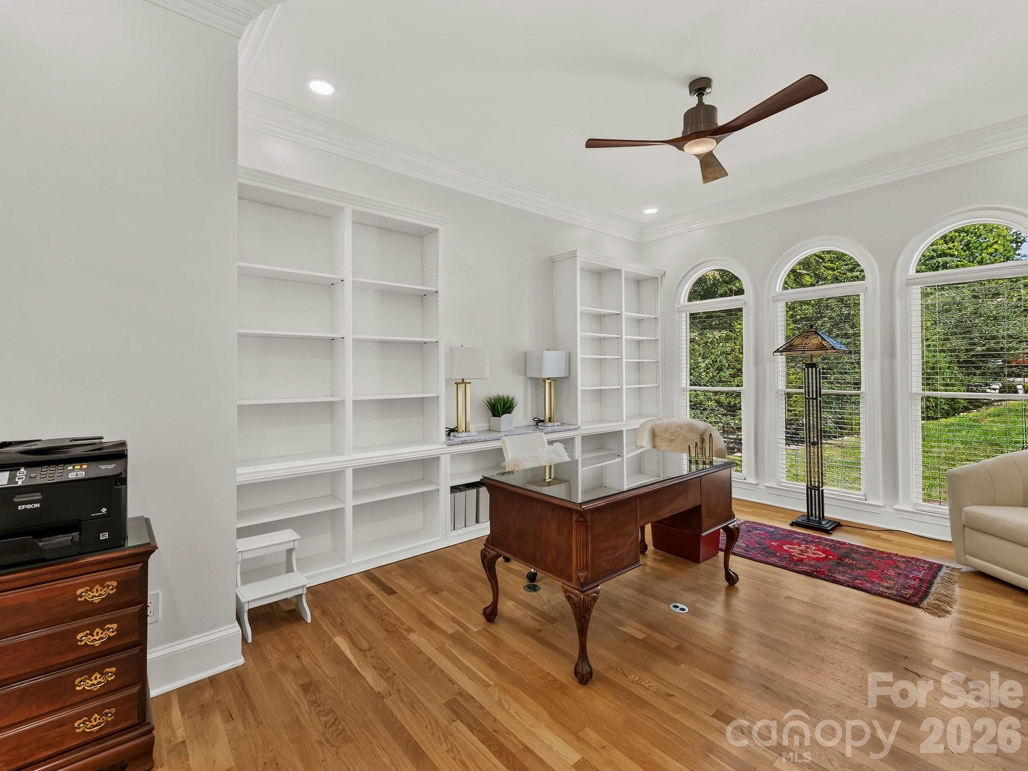 Look at all the built-ins in this oversized office! - 2723 Providence Pine Lane, Charlotte