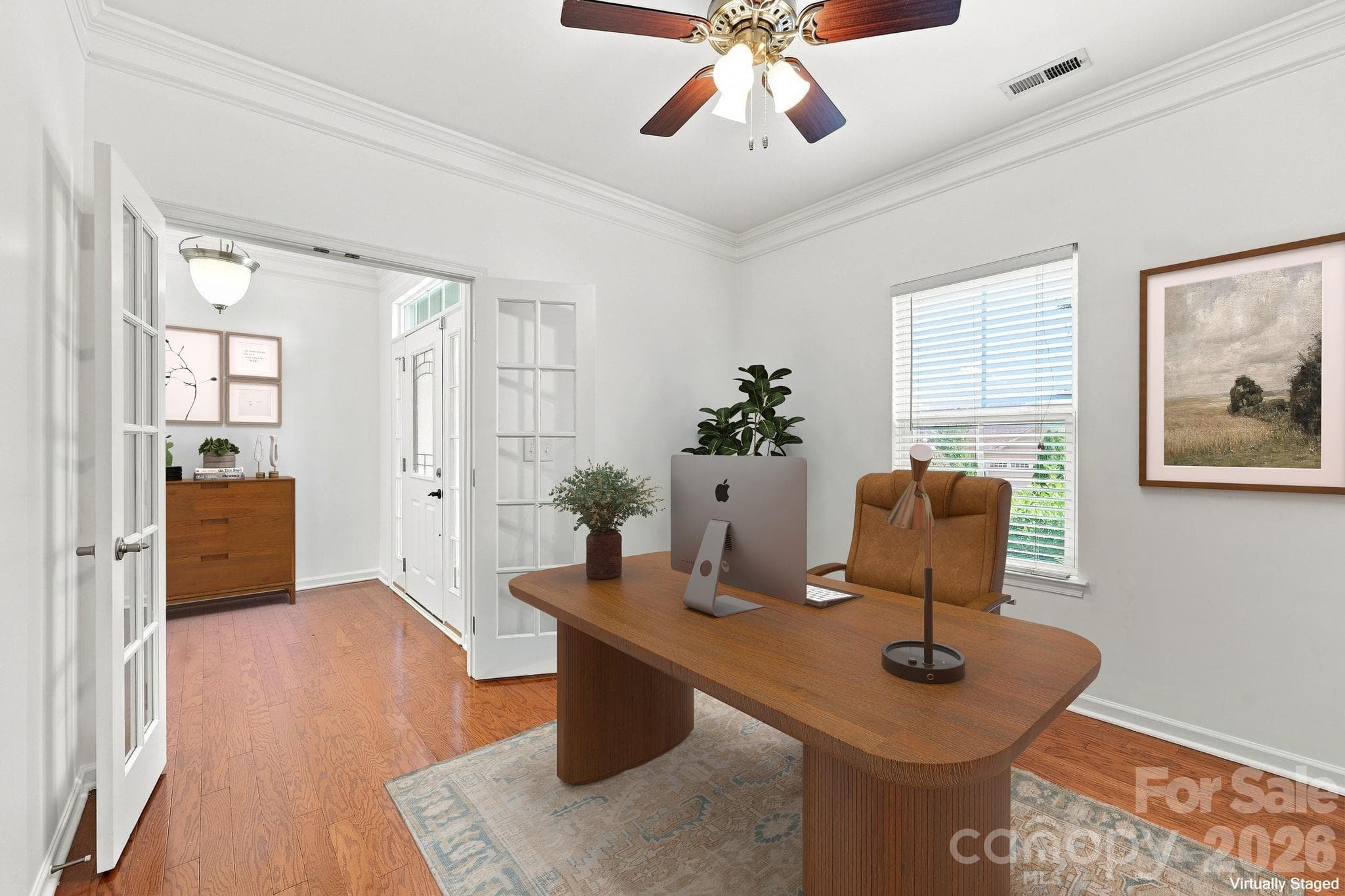 Front office virtually staged - 593 Harrison Drive NW, Concord