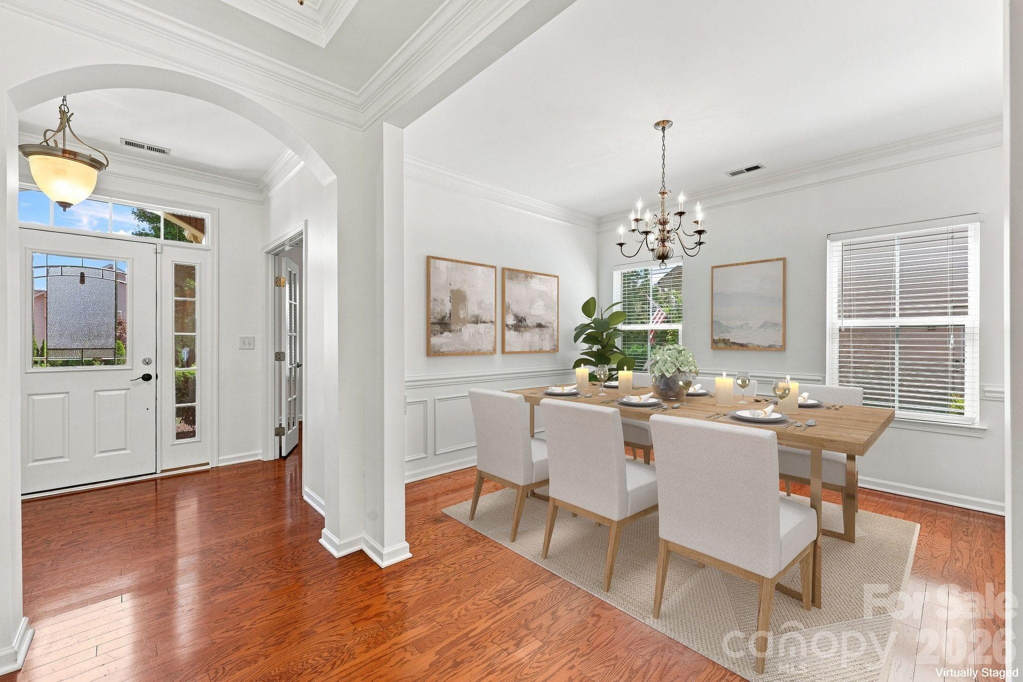 Formal dining room virtually staged - 593 Harrison Drive NW, Concord