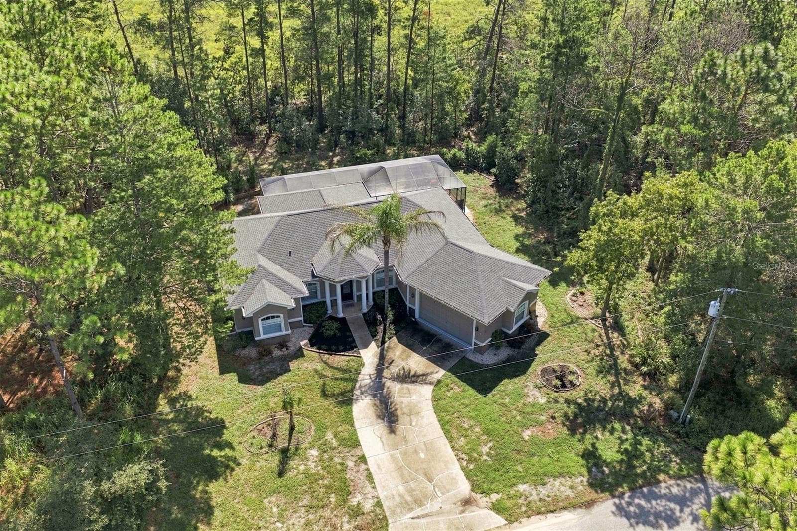 Aerial View - 25 SANDERS CIR, HOMOSASSA