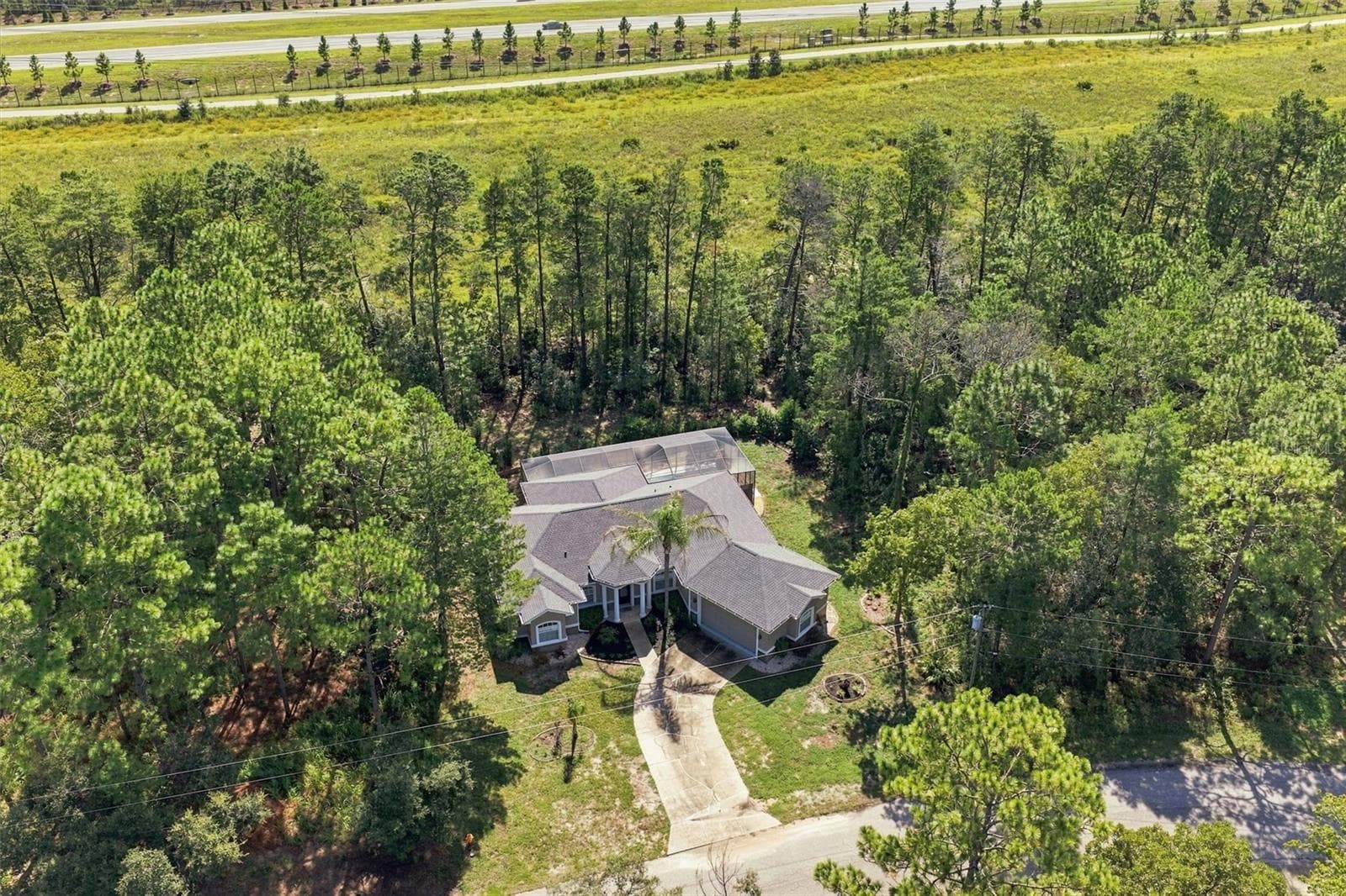 Aerial View - 25 SANDERS CIR, HOMOSASSA