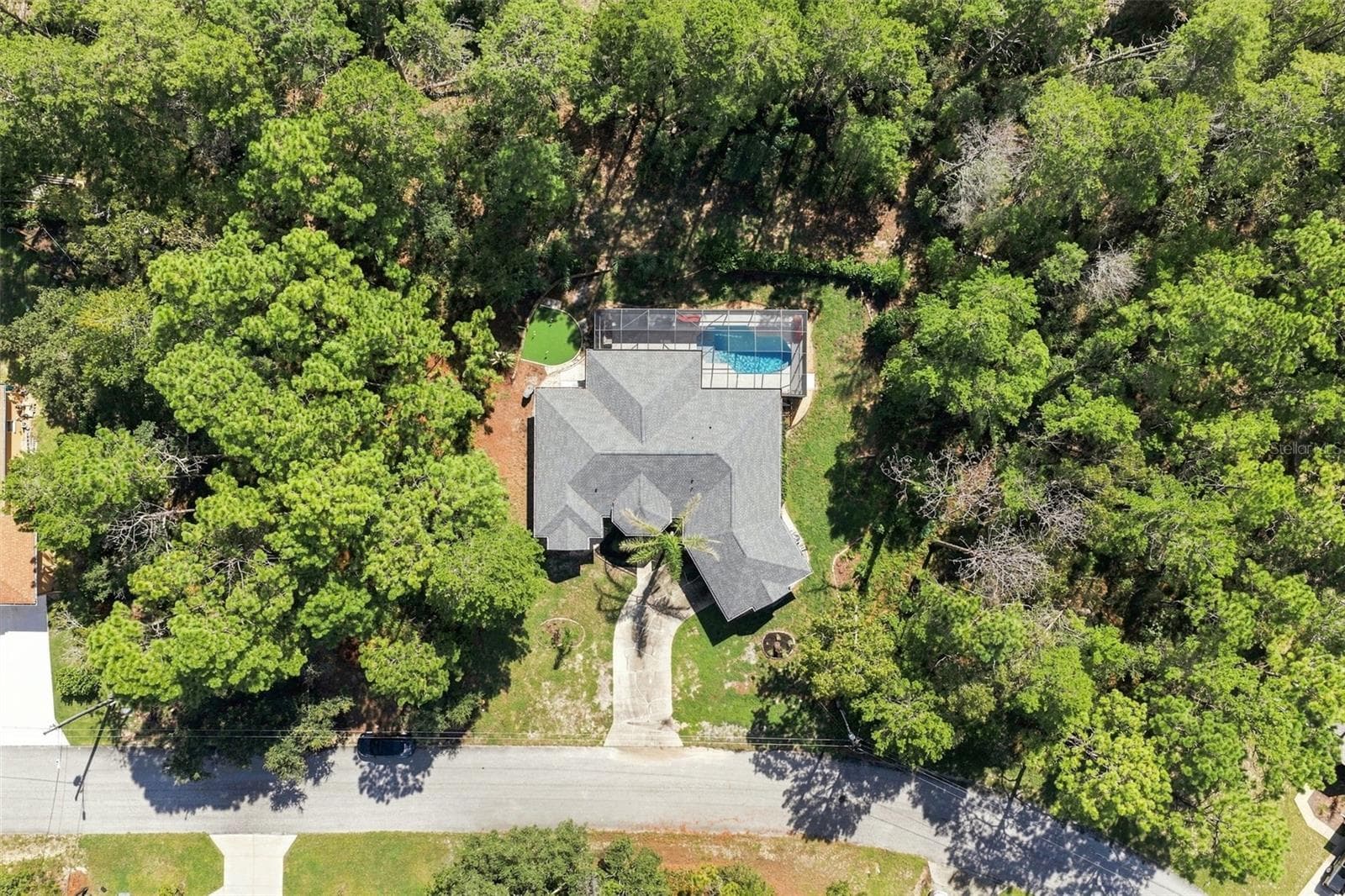 Aerial View - 25 SANDERS CIR, HOMOSASSA