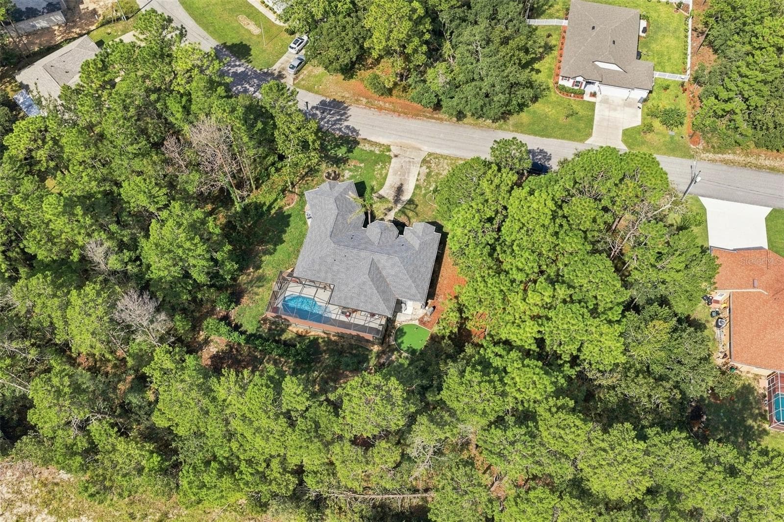 Aerial View - 25 SANDERS CIR, HOMOSASSA