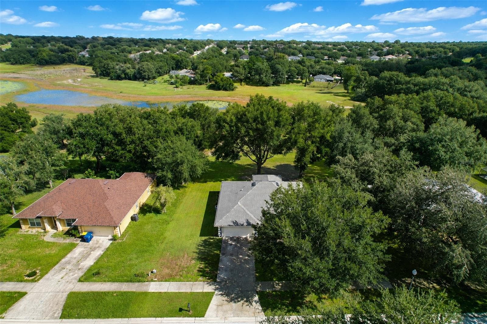 Aerial view of front of home - 1326 OAK VALLEY BLVD, MINNEOLA