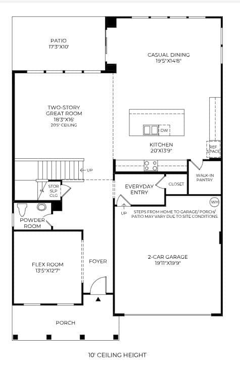 Second Level Floorplan - options may vary - 4110 Pinekirk Drive, Charlotte